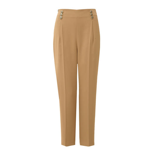 EITIE爱特爱舒适宽松腰封高腰哈伦小脚裤卡其色复古时尚24春新款A2405301 商品图5