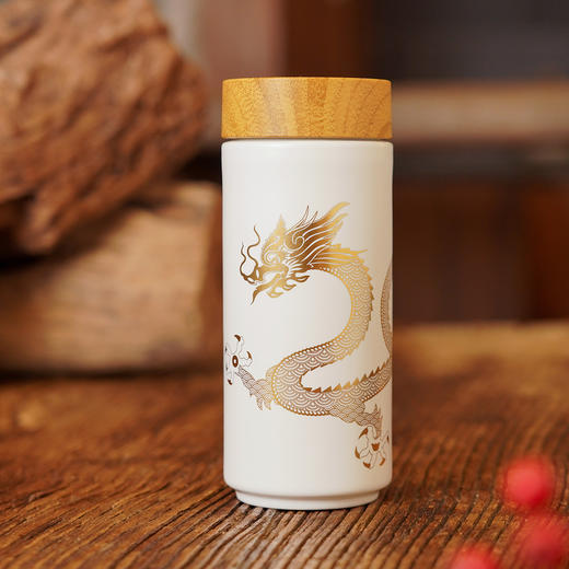 鸿运金龙随身杯双层330ml 商品图1