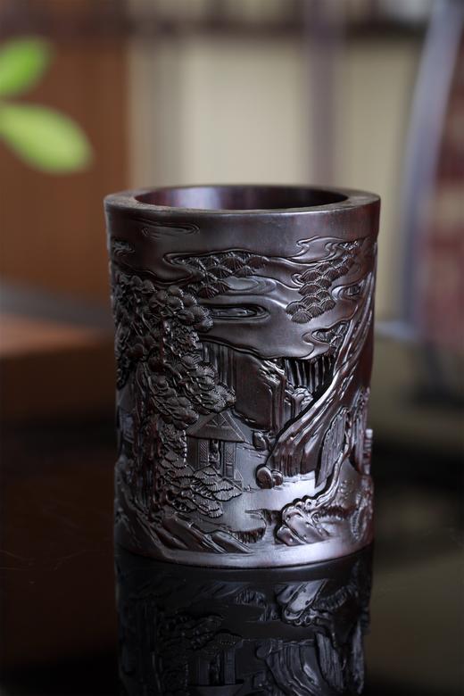 栖霞仙馆°黑檀小笔筒 商品图2