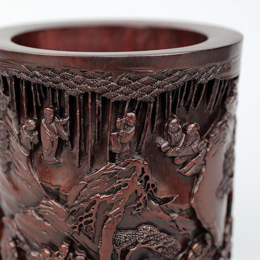 兰亭雅集°黑檀大笔筒 商品图6