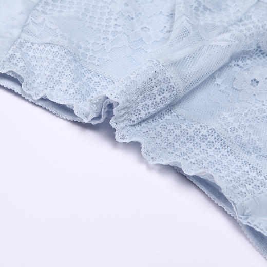 都市丽人薄透丝滑内裤女蕾丝+泳布内裤平角内裤YP42J1 商品图5