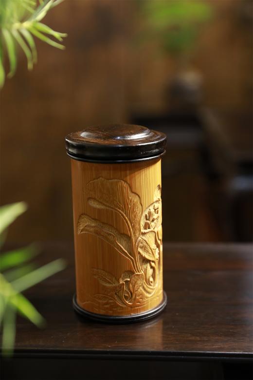 百财（白菜）°竹雕茶叶罐 商品图4