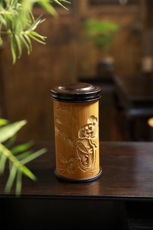 百财（白菜）°竹雕茶叶罐 商品图7
