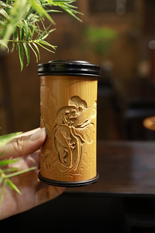 百财（白菜）°竹雕茶叶罐 商品图6