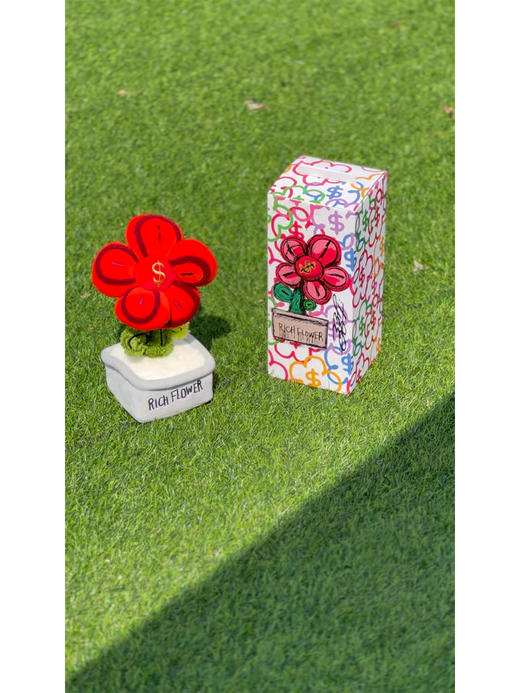 RICH FLOWER 有钱花 毛绒摆件 30CM 红色 毛绒玩具公仔客厅装饰生日新年年会礼物 商品图6