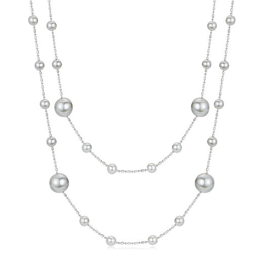 Oflye潮流饰品 满天星珍珠项链女小众设计感气质颈链时尚长款毛衣链秋冬 商品图6