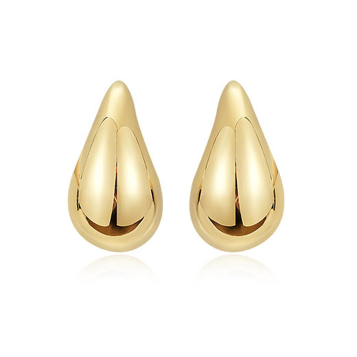 Oflye潮流饰品 水滴金色耳环女小众设计感气质耳钉法式复古耳饰新款秋冬 商品图4