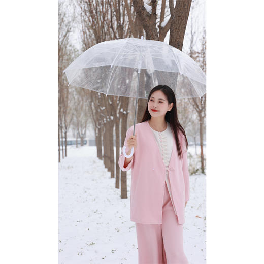 【抖音专属】【贺春系列】V领外套（24705020-桃夭） 商品图4