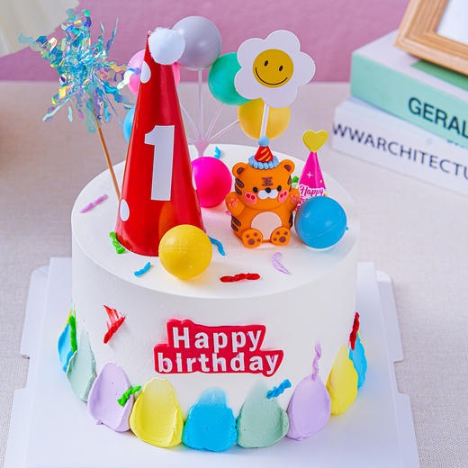 【七彩童年】彩虹气球儿童生日蛋糕，水果夹心。（提前6--8小时下单，18:00后下单最快第二天15:30后可到店取货，具体时间看门店而定。） 商品图1