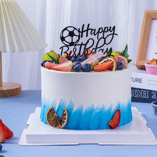 【花语果】水果生日蛋糕蓝莓青提草莓柠檬，水果夹心。（提前6--8小时下单，18:00后下单最快第二天15:30后可到店取货，具体时间看门店而定。） 商品图2