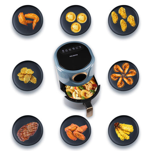 美菱  电烤炉 整机6L烤篮4.5L 空气炸锅 一机多用 智能触控 360°热空气循环 自动断电保护 72小时发货 商品图3