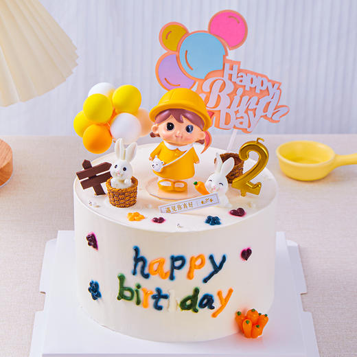 【童心万岁】气球兔子儿童生日蛋糕，水果夹心（提前6--8小时下单，18:00后下单最快第二天15:30后可到店取货，具体时间看门店而定。） 商品图1