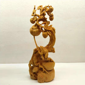 大吉大利°黄杨木雕摆件