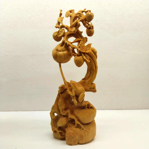 大吉大利°黄杨木雕摆件 商品图0