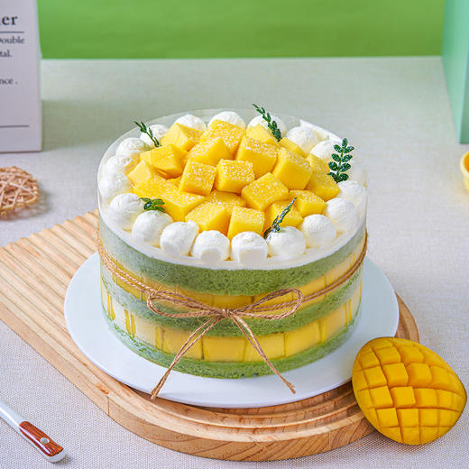【抹茶芒果裸蛋糕】芒果抹茶裸蛋糕少奶油（提前6--8小时下单，18:00后下单最快第二天15:30后可到店取货，具体时间看门店而定。） 商品图1