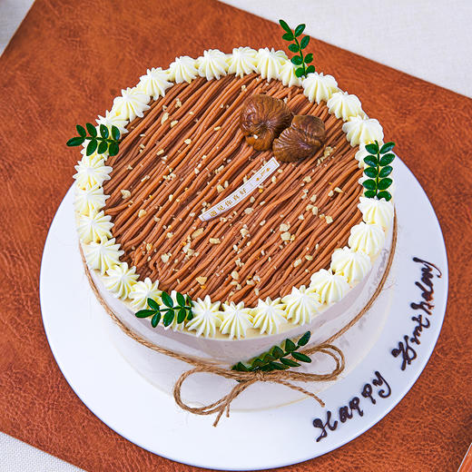 【事事顺栗】栗子夹心生日蛋糕（提前6--8小时下单，18:00后下单最快第二天16:30后可到店取货，具体时间看门店而定。） 商品图1