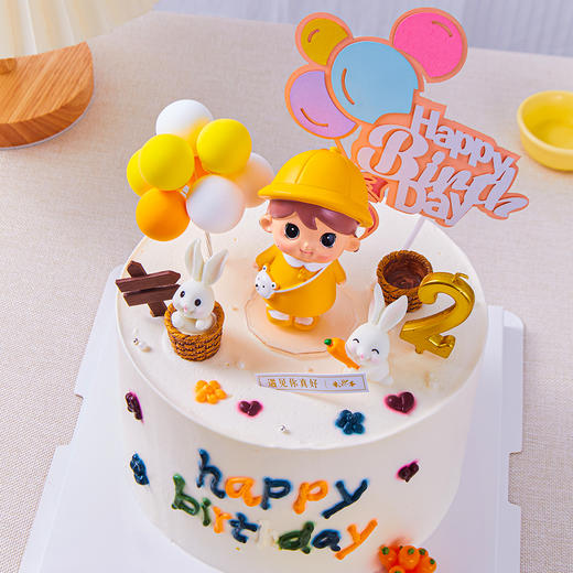 【童心万岁】气球兔子儿童生日蛋糕，水果夹心（提前6--8小时下单，18:00后下单最快第二天15:30后可到店取货，具体时间看门店而定。） 商品图2