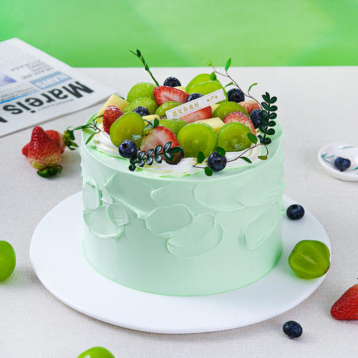 【静谧森林】水果生日蛋糕青提草莓（提前6--8小时下单，18:00后下单最快第二天16:30后可到店取货，具体时间看门店而定。） 商品图0