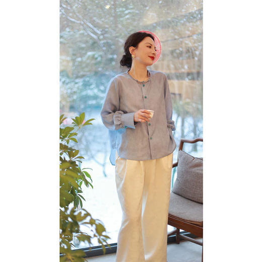 【抖音专属】【春满人间系列】衬衫（24710046-品月） 商品图0