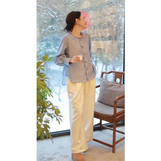 【抖音专属】【春满人间系列】衬衫（24710046-品月） 商品图3