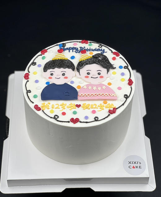 双胞胎翻糖蛋糕 商品图3