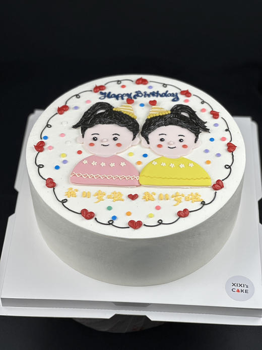 双胞胎翻糖蛋糕 商品图1