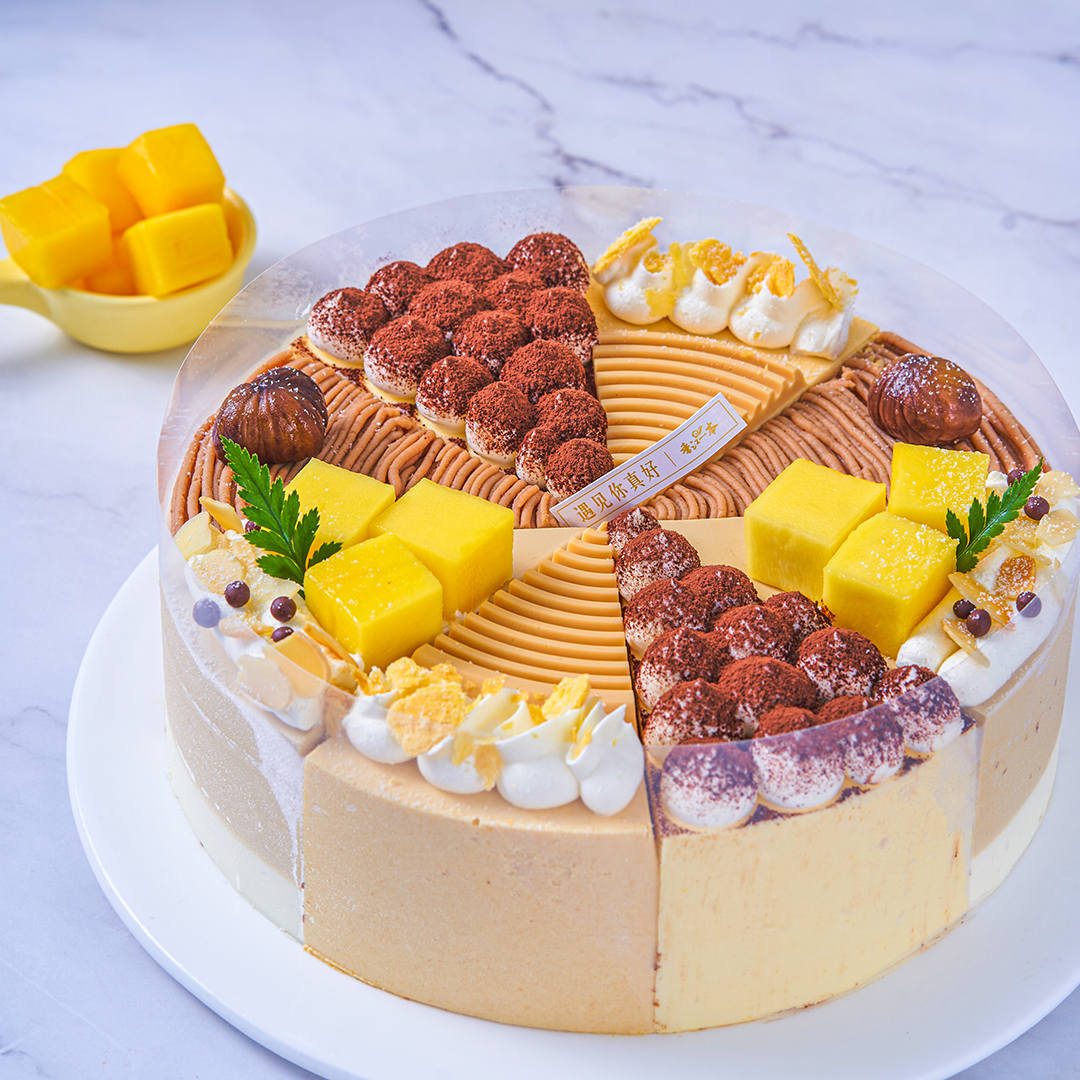 【果缤纷】8英寸慕斯水果巧克力栗子生日蛋糕（请提前1天下单，18:00后下单最快第二天16:30后可到店取货，具体时间看门店而定。）
