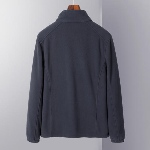 【摇粒绒】罗蒙秋冬季外套男加绒保暖纯色休闲通勤百搭抓绒衣男士外套 商品图4