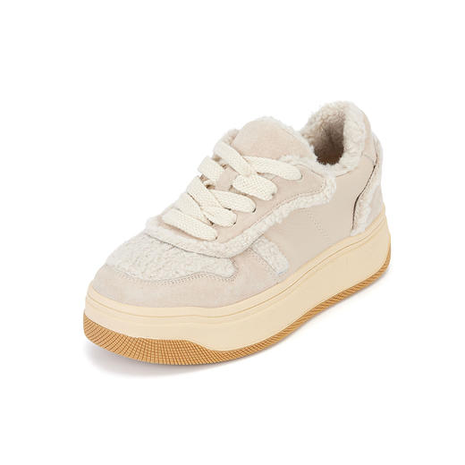 西村名物2024春季新款厚底运动休闲经典老爹鞋板鞋绒里面包鞋X24AM11201 商品图2