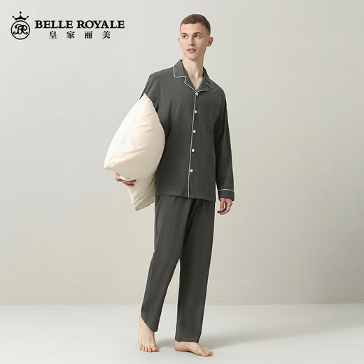 男士睡衣春秋款家居服长袖裤两件套睡衣套装JJT9749 商品图3