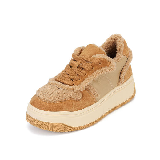 西村名物2024春季新款厚底运动休闲经典老爹鞋板鞋绒里面包鞋X24AM11201 商品图1