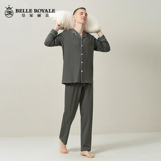 男士睡衣春秋款家居服长袖裤两件套睡衣套装JJT9749 商品图0