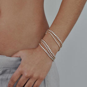 北京仓｜Lili Claspe-Mini Reese-银色 迷你 网球 手链［美国设计师］