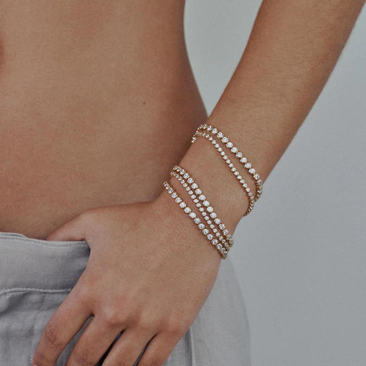 北京仓｜Lili Claspe-Mini Reese-银色 迷你 网球 手链［美国设计师］ 商品图0