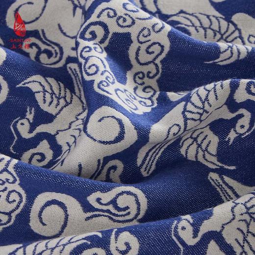SAINTJOY/上久楷 丝毛围巾  丝毛长巾  鹭鸶宝花纹锦 CJS23021 商品图5