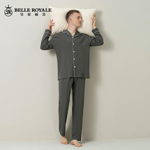 男士睡衣春秋款家居服长袖裤两件套睡衣套装JJT9749 商品图4