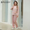 新款长袖格子长裤睡衣女士春秋家居服套装JJT90026 商品缩略图3
