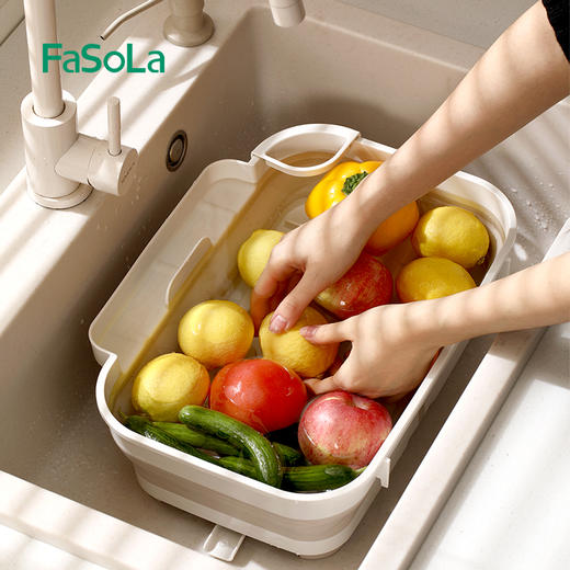 FaSoLa厨房沥水碗架简约碗柜小型放碗沥水架多功能家用碗筷餐具收纳篮筐 商品图6