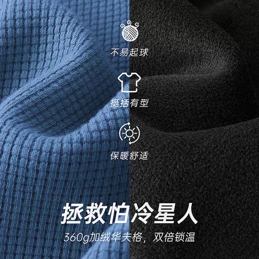 【圈】【加绒】【新款DX】大依优型大码男装新款加绒卫衣印花圆领保暖长袖加厚肥佬 商品图1