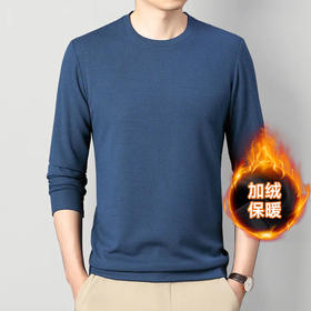 【圈】【加绒】【新款DX】大依优型大码男装新款加绒卫衣印花圆领保暖长袖加厚肥佬