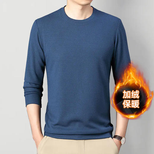 【圈】【加绒】【新款DX】大依优型大码男装新款加绒卫衣印花圆领保暖长袖加厚肥佬 商品图0