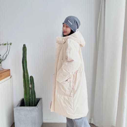 新款牛角扣鹅绒长款加厚羽绒服 商品图2