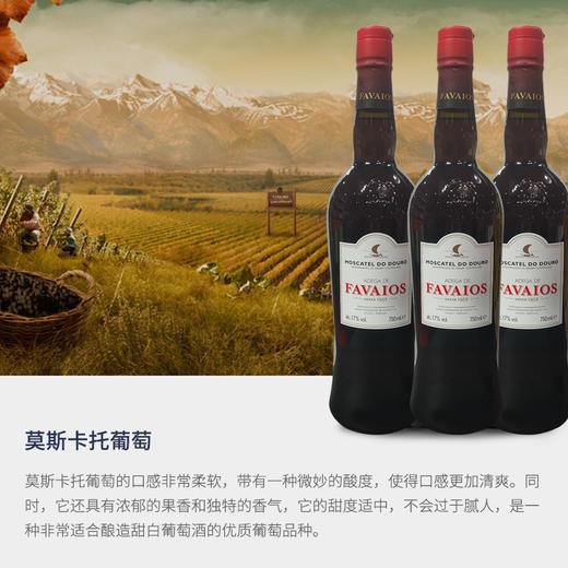 葡萄牙进口法瓦耶诗杜罗河莫斯卡托葡萄酒750ml 商品图4
