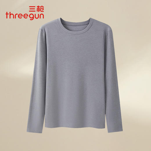 Threegun三枪 【金舒绒】圆领女士长袖上衣打底衫-24344A011 商品图3