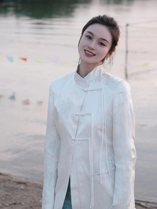 瑕疵|盛唐牡丹 |丝麻手推绣新中式外套[特价品](特殊商品不退不换) 商品图5