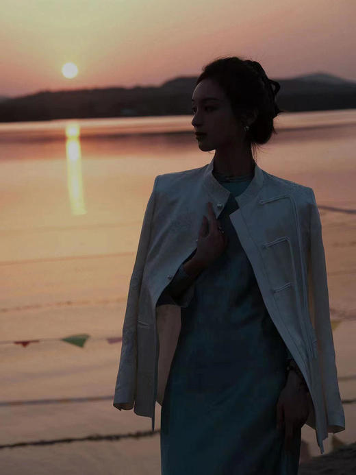 瑕疵|盛唐牡丹 |丝麻手推绣新中式外套[特价品](特殊商品不退不换) 商品图8