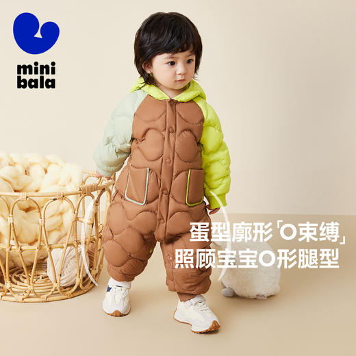 【三防】迷你巴拉羽绒连体衣冬季宝宝时尚潮流保暖婴儿衣服 商品图1