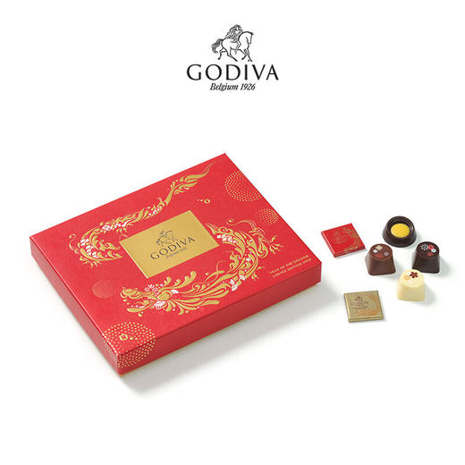 【龙年限定】歌帝梵巧运非梵巧克力礼盒18颗装170g/045408 清新水果坚果仁焦糖与浓醇巧克力相融 商品图3