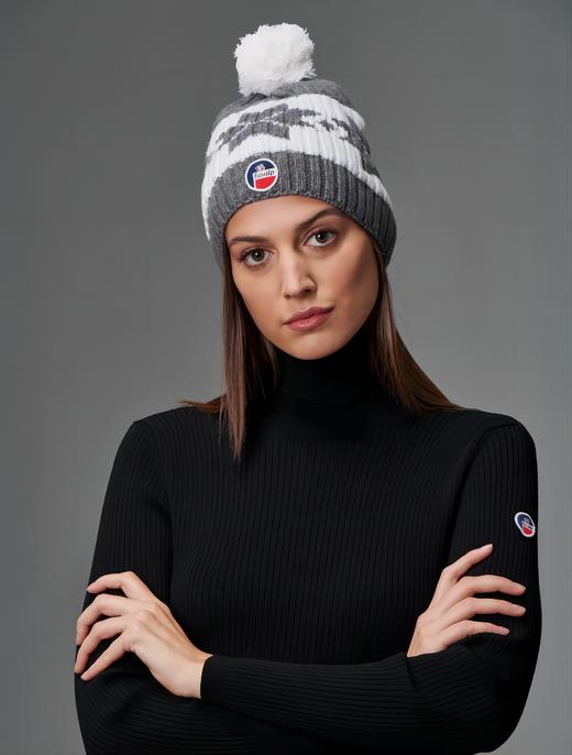 Fusalp - Pompon  - 女装 - 帽子 - 灰色/白色 商品图3