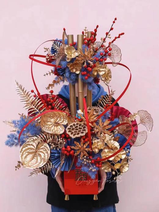 新年福桶装饰---折扇--小灯笼-富贵龙 --招福金竹 商品图5